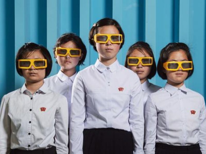 North Koreans Portraits 
North Korea
PyongYang June 2018
Kim Yun Gyong, Han Sol Gyong, Kim Won Gyong, Kang Sun Hwa and Kong Su Hyang in the 3D movie theater at SCI Tech Complex.