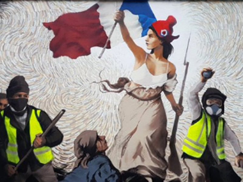 Une-fresque-gilets-jaunes-sur-un-mur-de-Paris-inspiree-de-Delacroix